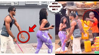 BLIND MAN 👨‍🦯 SPANKED HER A IN THE HOOD 😳  HILARIOUS PRANK [upl. by Westmoreland245]