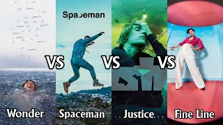 Wonder Shawn Mendes vs Spaceman Nick Jonas vs Justice Justin Bieber vs Fine LineHarry Styles [upl. by Smaj]