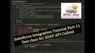 Salesforce Integration Tutorial Part 11  Test class for SOAP API Callout [upl. by Joline]