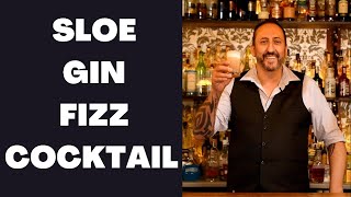 Sloe Gin Fizz Cocktail Lets Talk Drinks [upl. by Enyawed100]