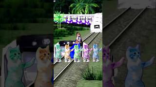 Jasmin aunty dancing with little cat baby stop the superfast traincutetrendingshortsfeed [upl. by Rick813]