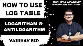 HOW TO USE LOGTABLE l LOG ANTILOG CALCULATION I VAIBHAV SIR [upl. by Darren]