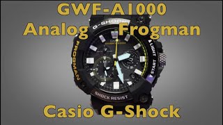 Casio G Shock New Analog Frogman GWFA1000 Module 5623 Review and Walkthrough of modes and settings [upl. by Bobine]