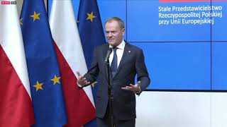 Konferencja prasowa Donalda Tuska w Brukseli [upl. by Stranger37]