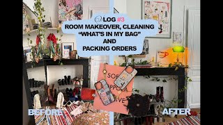 vlog 3  room makeover whats in my bag and packing orders [upl. by Nonrev968]