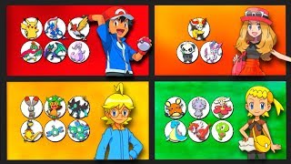 Serena Clemont amp Bonnies Pokemon Including Ash Ketchum [upl. by Ermina]