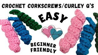 How To Crochet CorkscrewsCurley Q’s [upl. by Brause]