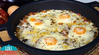 SARTÉN DE BERENJENAS Y HUEVOS RECETA SALUDABLE FÁCIL RÁPIDA Y DELICIOSA  Loli Domínguez [upl. by Adil477]