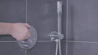 GROHE  Grohtherm 2Handle Thermostatic Trim System Operation  Installation Video [upl. by Skurnik]