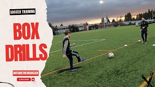 Soccer Training 3 Way Box Pass and Move Drill [upl. by Ahsetal72]