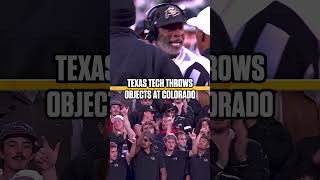 Deion Sanders was LIVID after Texas Tech fans threw objects at Colorados sideline 😳 [upl. by Ylrehs]