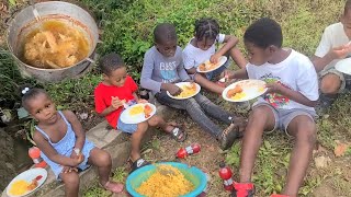 Mac and cheese and French fry chicken for the kids sponsored by subscriber [upl. by Nibuz]