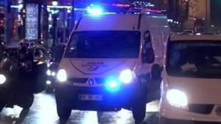 Police Van Responding Lights and Siren in Paris [upl. by Hsaka]