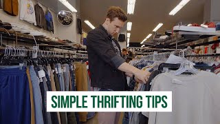 How to go Thrift Shopping Efficiently  Simple Thrifting Tips  One Dapper Street [upl. by Eerol878]