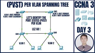 PVST in Packet Tracer  CCNA 3 Day 3 [upl. by Preciosa]