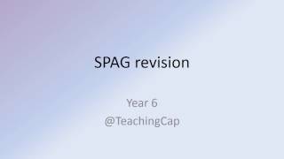 SPAG Revision Year 6 KS2 [upl. by Thornburg]