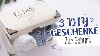 3 DIY Geschenke zur Geburt 👶🍼  Babygeschenk ganz einfach basteln [upl. by Faxen]