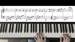 First Noel  Christmas Song easy piano  with Piano Score beginner piece [upl. by Eolanda]