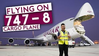 Flying on Qatar Airways B7478 Cargo Plane [upl. by Phylys]