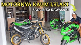 GREBEK SHOWROOM KAWASAKI MOTOR  tinggal pilih aja asalkan ada uangnya🤩 [upl. by Enilamme938]