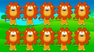 Ten Little Lions  Nursery Rhymes For Children By Kids Tv [upl. by Emmalynne]