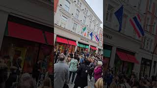 Grafton Street Dublin  Busking Busker  Music performance [upl. by Fabrin]