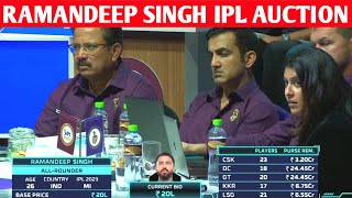 Ramandeep Singh  Ramandeep Singh IPL Auction 2024 highlights  ipl auction 2024  ipl auction 2024 [upl. by Norene]