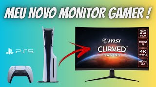 Monitor MSI Curvo 4K 32quot polegadas 144Hz  MSI G321CU 32quot UHD 144Hz 1ms  Unboxing e análise [upl. by Seedman772]