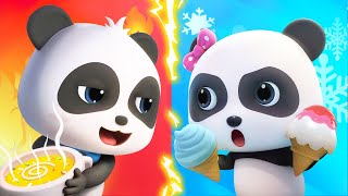 Hot vs Cold Challenge🥵🥶  Healthy Habits  Nursery Rhymes amp Kids Songs  BabyBus [upl. by Aekan338]