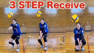 Receive practice in 3 steps【volleyball】 [upl. by Yenitirb]