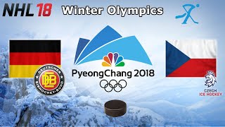 Winter Olympics 2018  Germany vs Czechia  Quarterfinal  NHL 18 [upl. by Juditha]