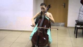 Tamar Deutsch 13 plays Vivaldi Cello Sonata No1 in B flat Major Mov 12  cellopiano [upl. by Nylahs]