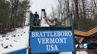 Brattleboros Harris Hill Ski Jumping Competition a go for the weekend [upl. by Acinnod]