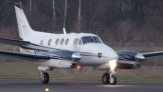 Beechcraft King Air C90GTi  Take Off at Airport BernBelp  Nice Turboprop Sound [upl. by Tristram]