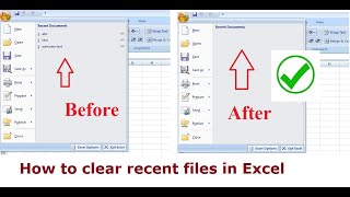 How to clear recent files in Excel  how to clear recent files in ms office [upl. by Cicero]