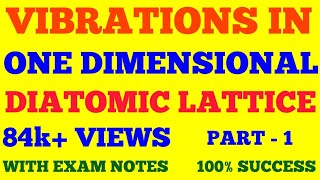 VIBRATIONS OF ONE DIMENSIONAL DIATOMIC LATTICE  PART  1  SOLID STATE PHYSICS  WITH NOTES [upl. by Nace300]