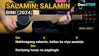 Salamin Salamin  BINI 2024 Easy Guitar Chords Tutorial with Lyrics [upl. by Uzziel]