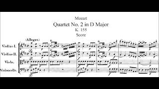 Mozart String Quartet 2 K155 Full Score [upl. by Polk]