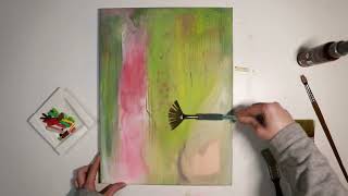 Intuitive Abstract Art  Relaxing Painting Process [upl. by Mcdade]