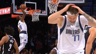 Kyrie Irving had Luka Doncic shocked after huge dunk off alley oop vs Nets 🤯 [upl. by Debo297]