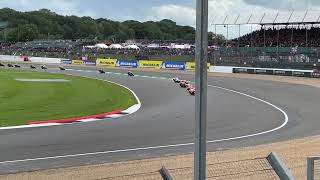 Jake Dixon crash Moto 2 race Silverstone 2023 [upl. by Ecaidnac583]