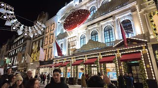 Ultimate London Christmas Lights Tour 2023✨Regent Street Angels Bond Street Covent Garden Walk [upl. by Ognimod]