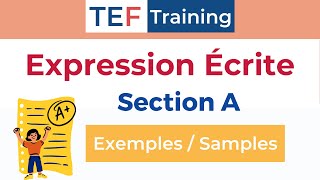 TEF Expression Écrite Section A  Niveaux B2 et C1 [upl. by Nayrbo]