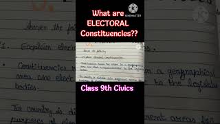 Explain Electoral Constituencies Class 9th civics 🇮🇳 chapter 3 🗳️  Electoral Politics  🙏 [upl. by Ecienal318]