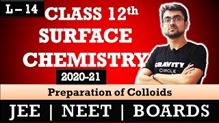 Surface Chemistry  Preparation of Colloids  L  14  JEE  NEET  BOARDS by Mrityunjay Sir [upl. by Lubet551]