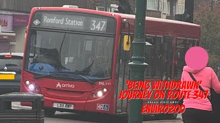 ‘BEING WITHDRAWN SOON’  Journey on Route 347 Enviro200 ENL111 LX11 AWP [upl. by Aihsoek892]