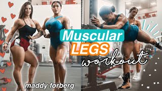 Muscular Legs Workout with MADDY FORBERG ep10 [upl. by Retsel981]