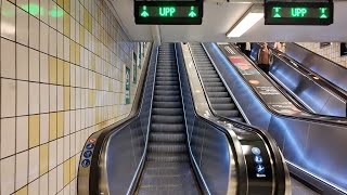 Sweden Stockholm TCentralen Subway Station 1X escalator [upl. by Mazurek]