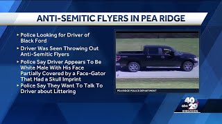 Pea Ridge Police investigating antisemitic flyers driver faces littering tickets [upl. by Kirwin]