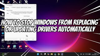 How to Stop Windows From Replacing or Updating Drivers Automatically [upl. by Sung]